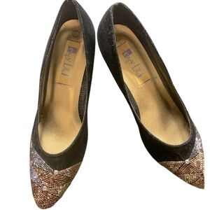 𝅺80s/90s Easy Luck beaded heels size 7 1/2